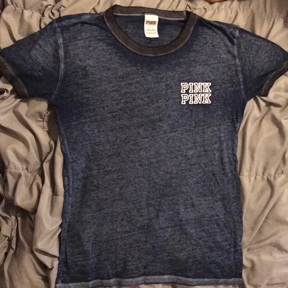 Navy Blue Ringer Tee